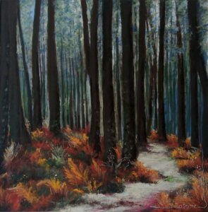 Forêt des Landes à l'automne, couleurs éclatantes de la nature