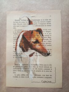 Petit chien Jack Russel terrier en promenade