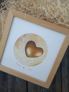 Dans un thème champêtre symbole cœur couleur nature