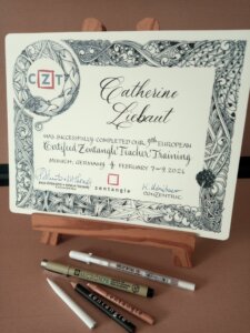 attestation de certification zentangle